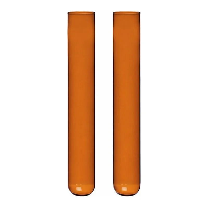 Amber Disposable Glass Test Tube, Kimble 갈색 일회용 유리 시험관, Borosilicate Glass