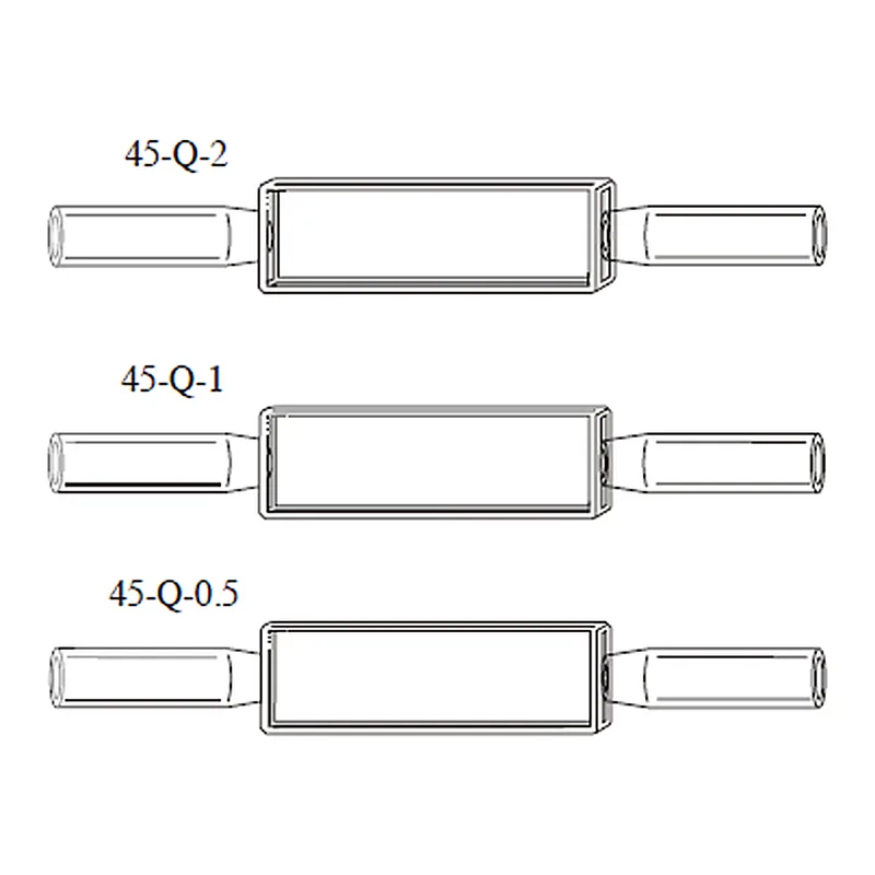 In-Line Absorption Flow Cell, 인라인 흡광 연속 셀, 2면 투명