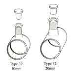 Cylinderical Absorption Cell, 2-Side Polished 실린더형 흡광 셀, 2면 투명, Type 32, with PTFE Stopper