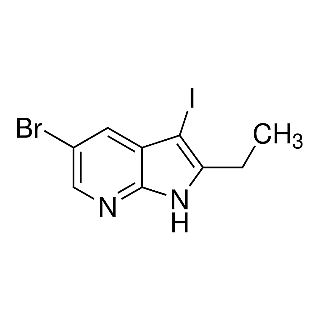 Merck 5-Bromo-2-ethyl-3-iodo-1H-pyrrolo[2,3-b]pyridine