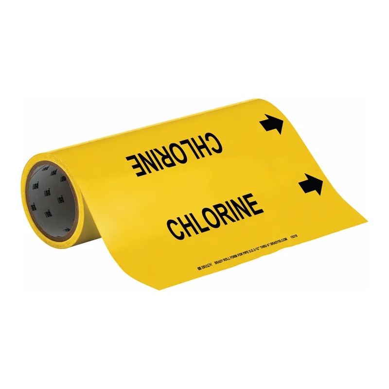 Brady CHLORINE Roll Form Pipe Marker