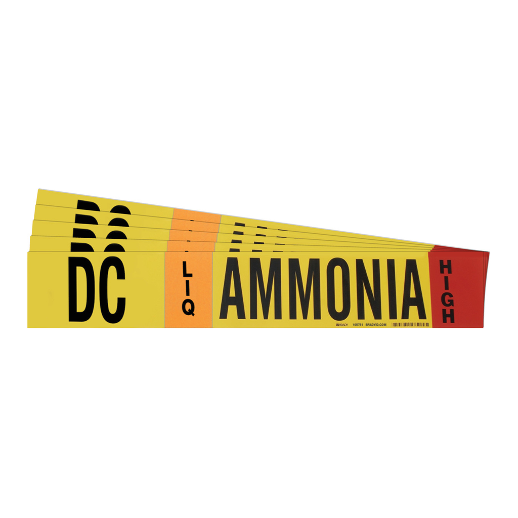 Brady DC LIQ AMMONIA HIGH Polyester Pipe Markers