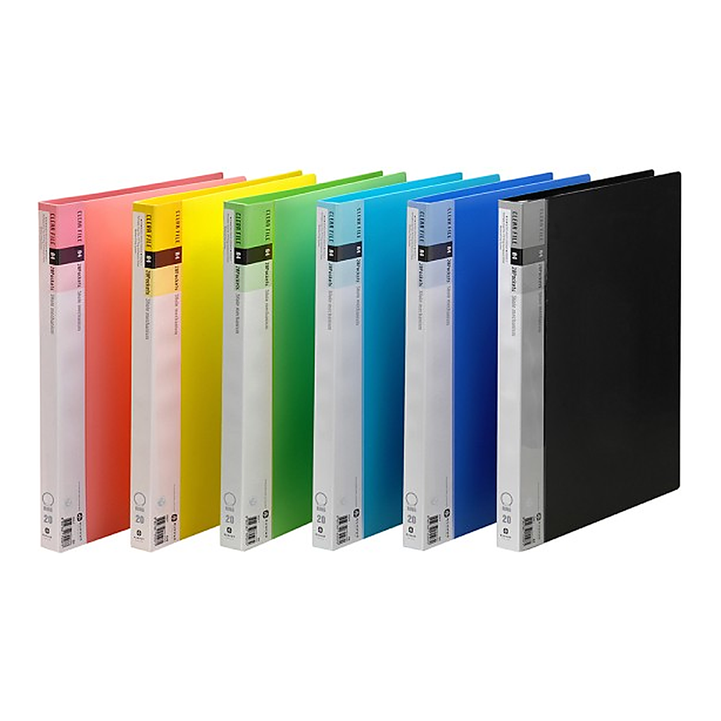 OFFICENEX 문화 3공O링 클리어화일 20매(A4/흑색/F550-71)