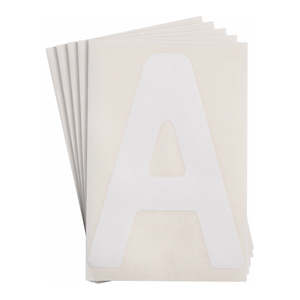Brady 8" ToughStripe White Numbers and Letters