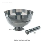 Daihan Science Bochem Stainless-steel Mortar and Pestle, Finished Surface, 250~2,000㎖<br>Non-ma