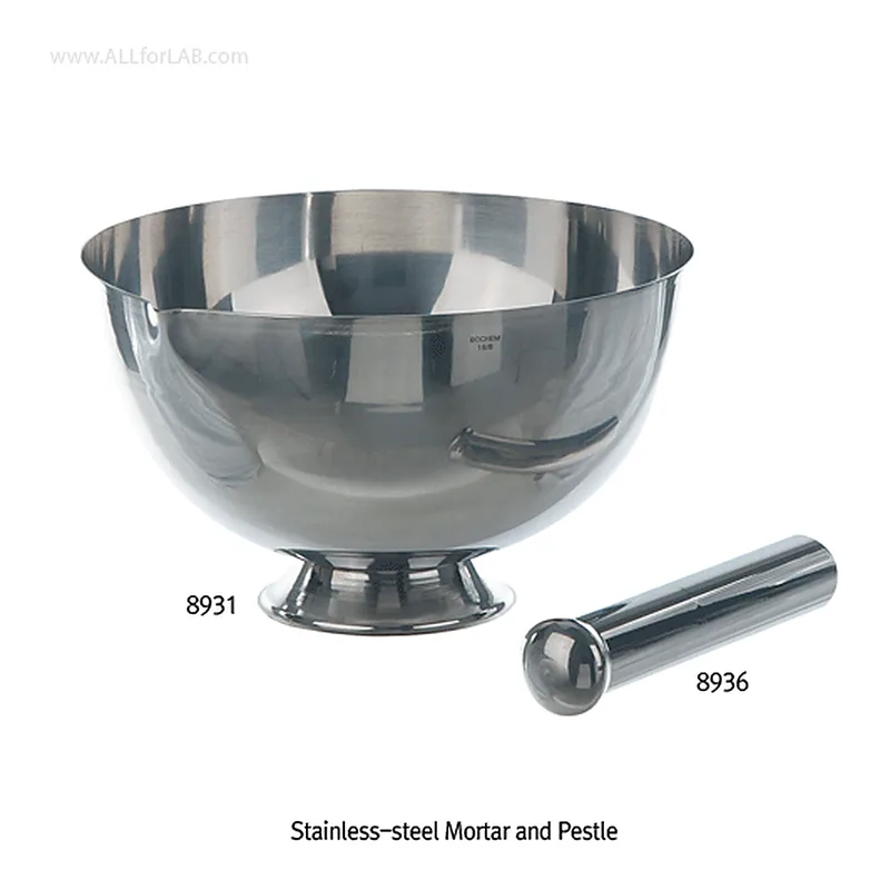 Daihan Science Bochem Stainless-steel Mortar and Pestle, Finished Surface, 250~2,000㎖<br>Non-ma