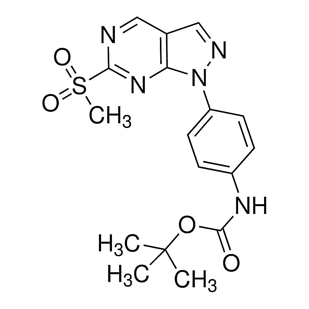 Merck tert-Butyl (4-(6-(methylsulfonyl)-1H-pyrazolo[3,4-d]pyrimidin-1-yl)phenyl)carbamate