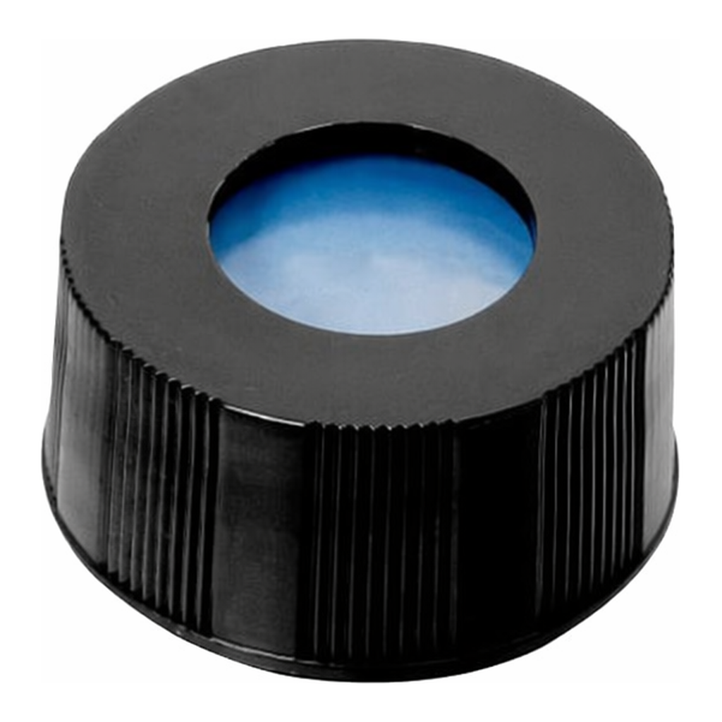 Waters Black, 15 mm Screw Neck Cap and Preslit PTFE/Silicone Septum, 1000/pk