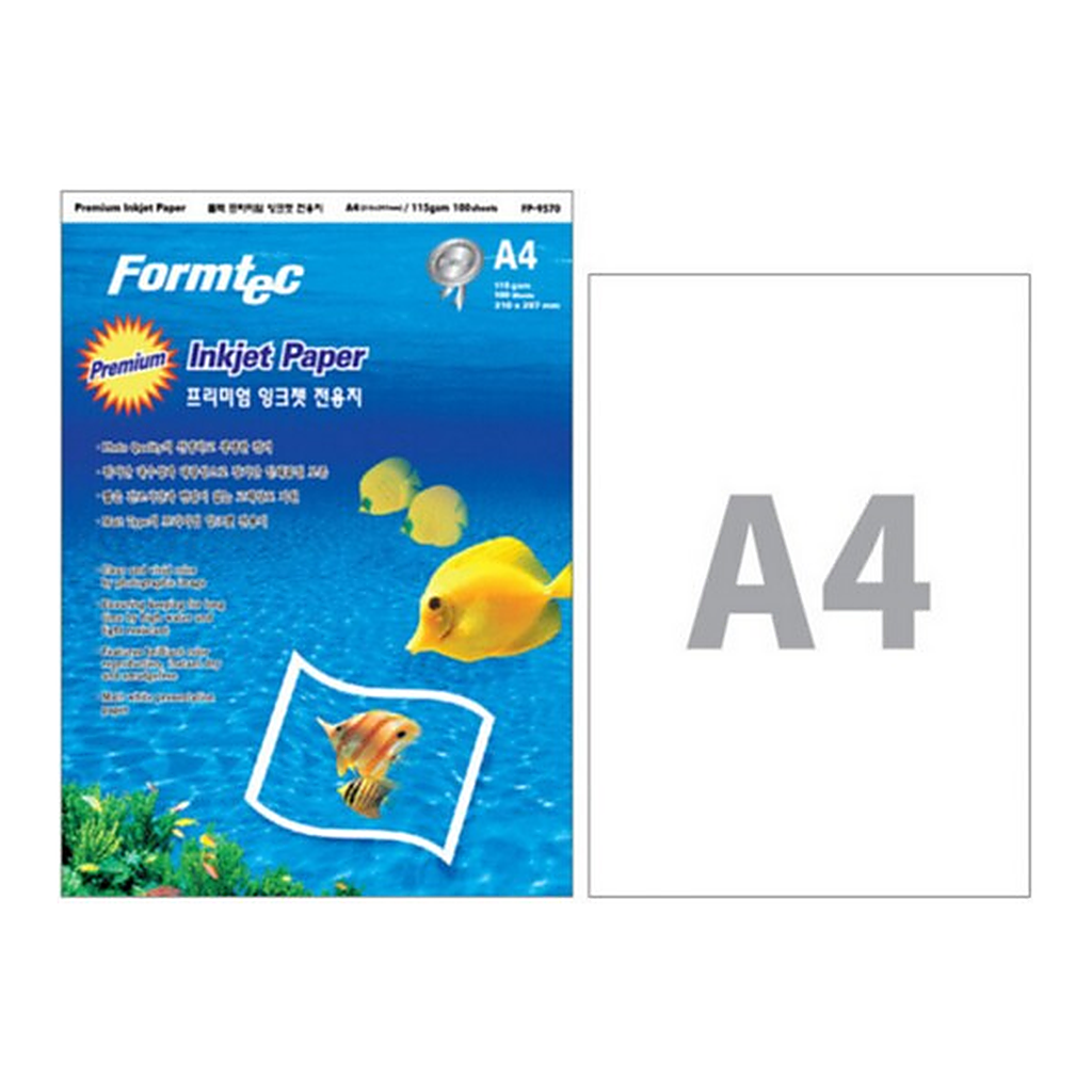 OFFICENEX 재고문의
잉크젯용지 A4(FP-9570/115g/100매/폼텍)