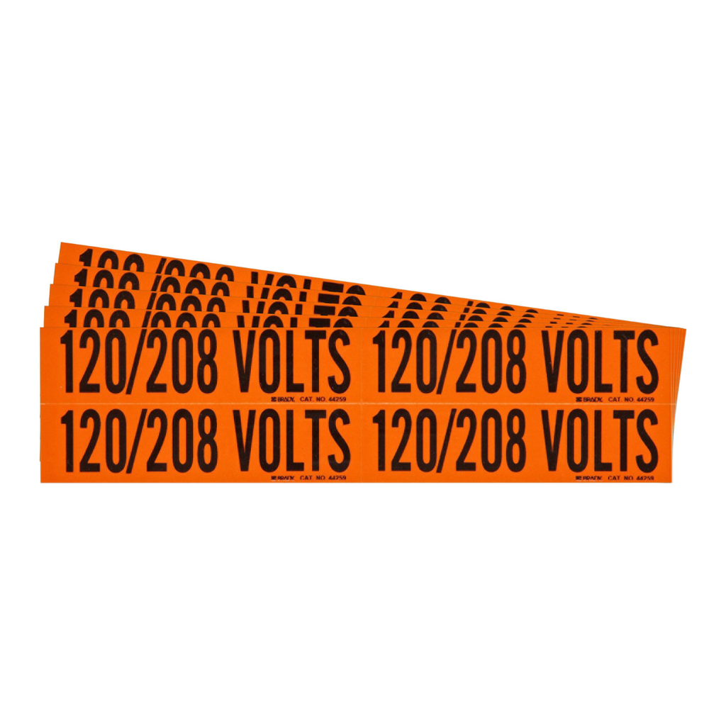 Brady 120 208 Volts Conduit and Voltage Labels