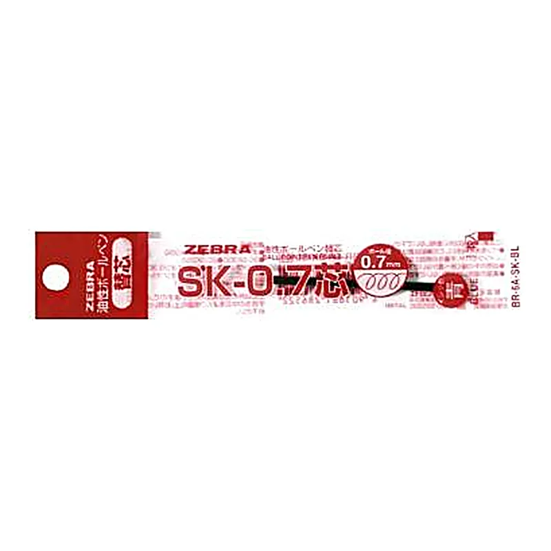 OFFICENEX 제브라 리필 0.7 적색 SK-0.7 (BR-6A-SK-R)