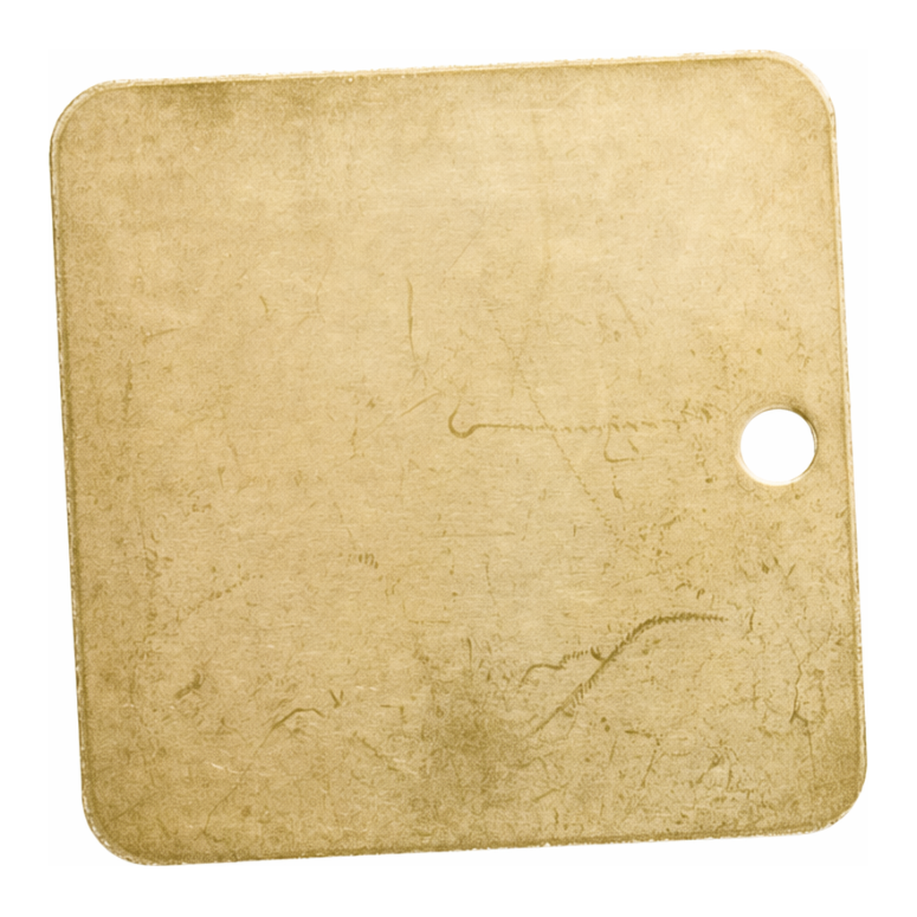 Brady Blank Brass Square Valve Tags