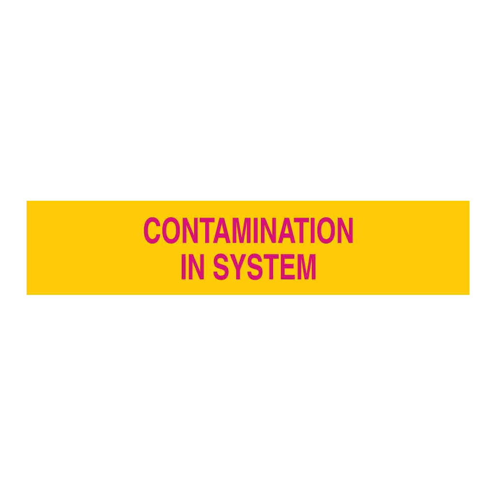 Brady Contamination In System Sign