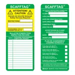 Brady SCAFFTAG Inserts: SCAFFTAG: BULLETIN DE CONSTRUCTION ET D'INSPECTION ERECTION AND INSP…