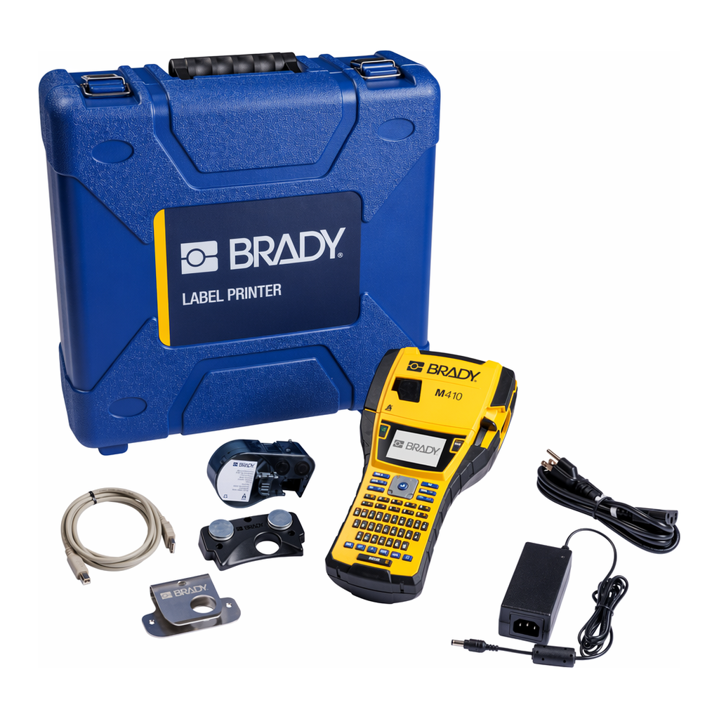 Brady M410 Handheld Label Printer with Safety and Facility ID Software and Accessories Kit