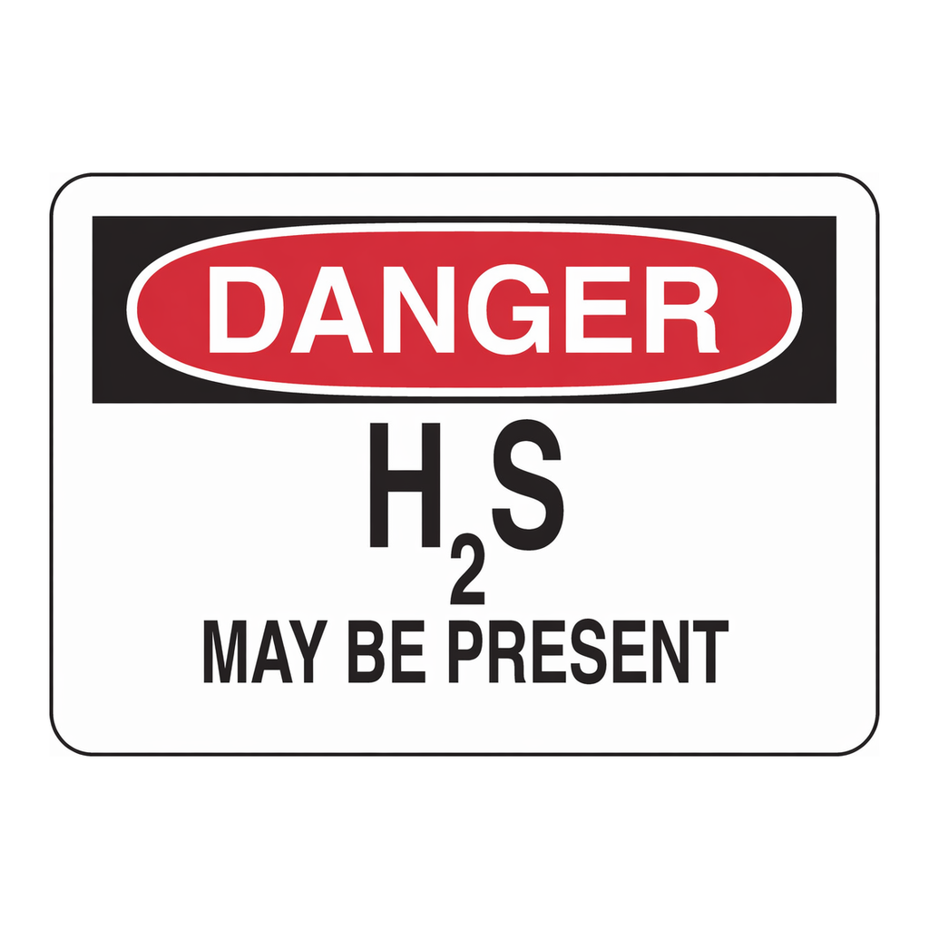 Brady DANGER H2S May Be Present Sign