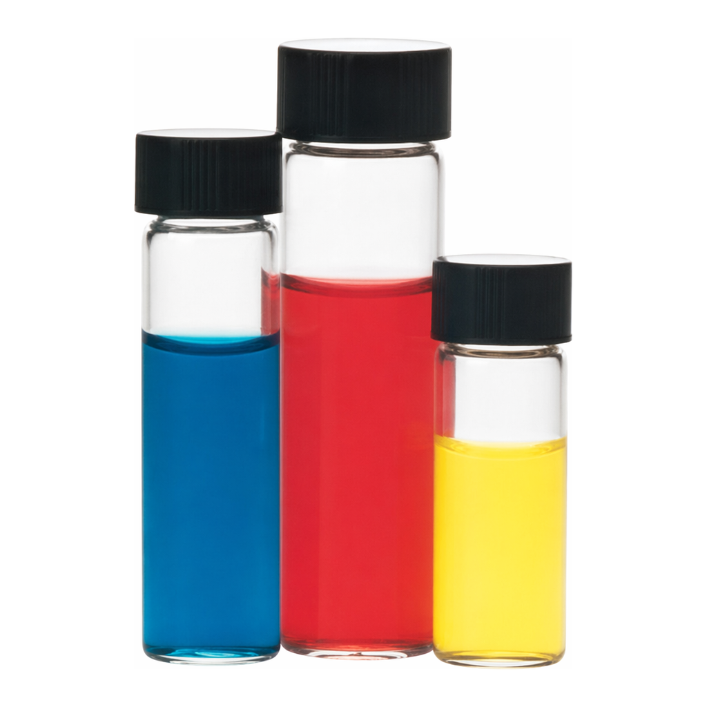 Merck Wheaton sample vials with rubber lined caps
