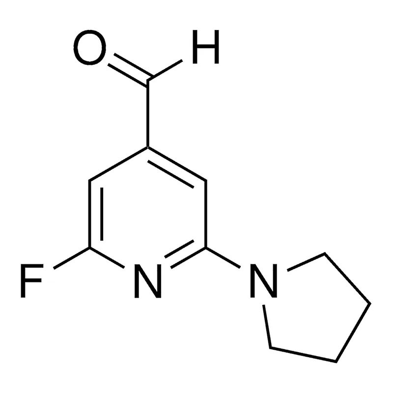 Merck 2-Fluoro-6-(pyrrolidin-1-yl)isonicotinaldehyde