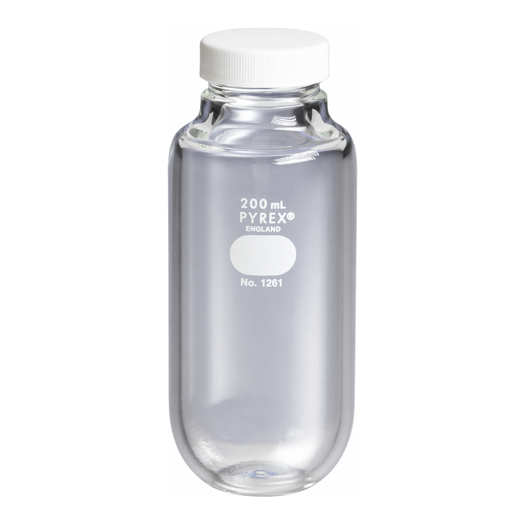 PYREX® 200 mL Heavy Wall Centrifuge Bottle with GPI 38-400 Screw Cap