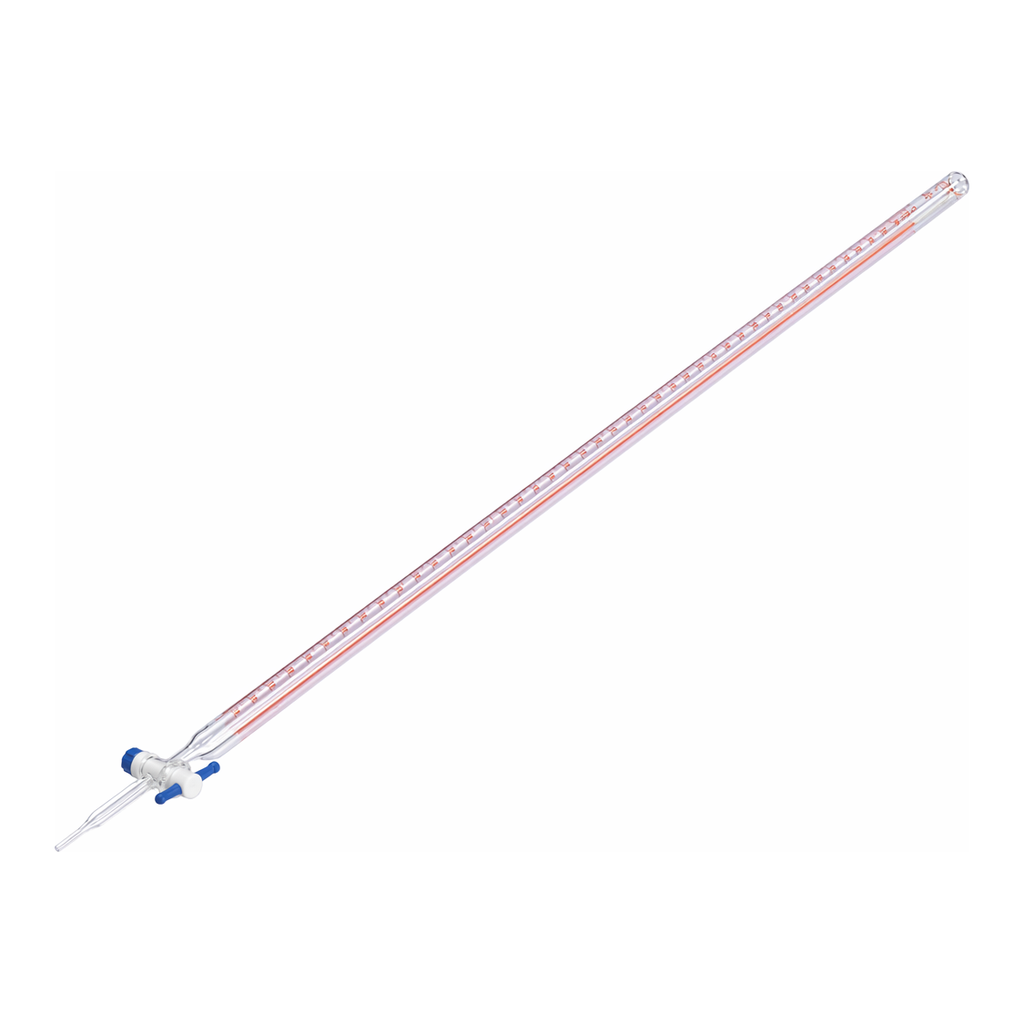 PYREX® Buret, Class A, Colored Scale, Product Standard PTFE Stopcock Plug