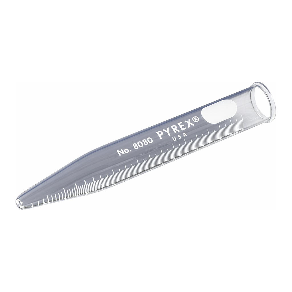 PYREX® Conical Centrifuge Tubes with White Graduations, Beaded Rim