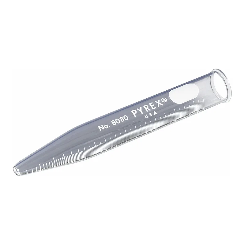 PYREX® Conical Centrifuge Tubes with White Graduations, Beaded Rim