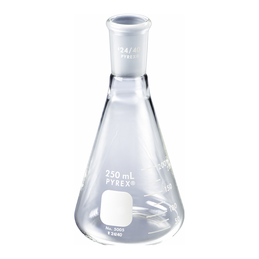 PYREX® Narrow Mouth Erlenmeyer Flask, Standard Taper Joint, Graduated