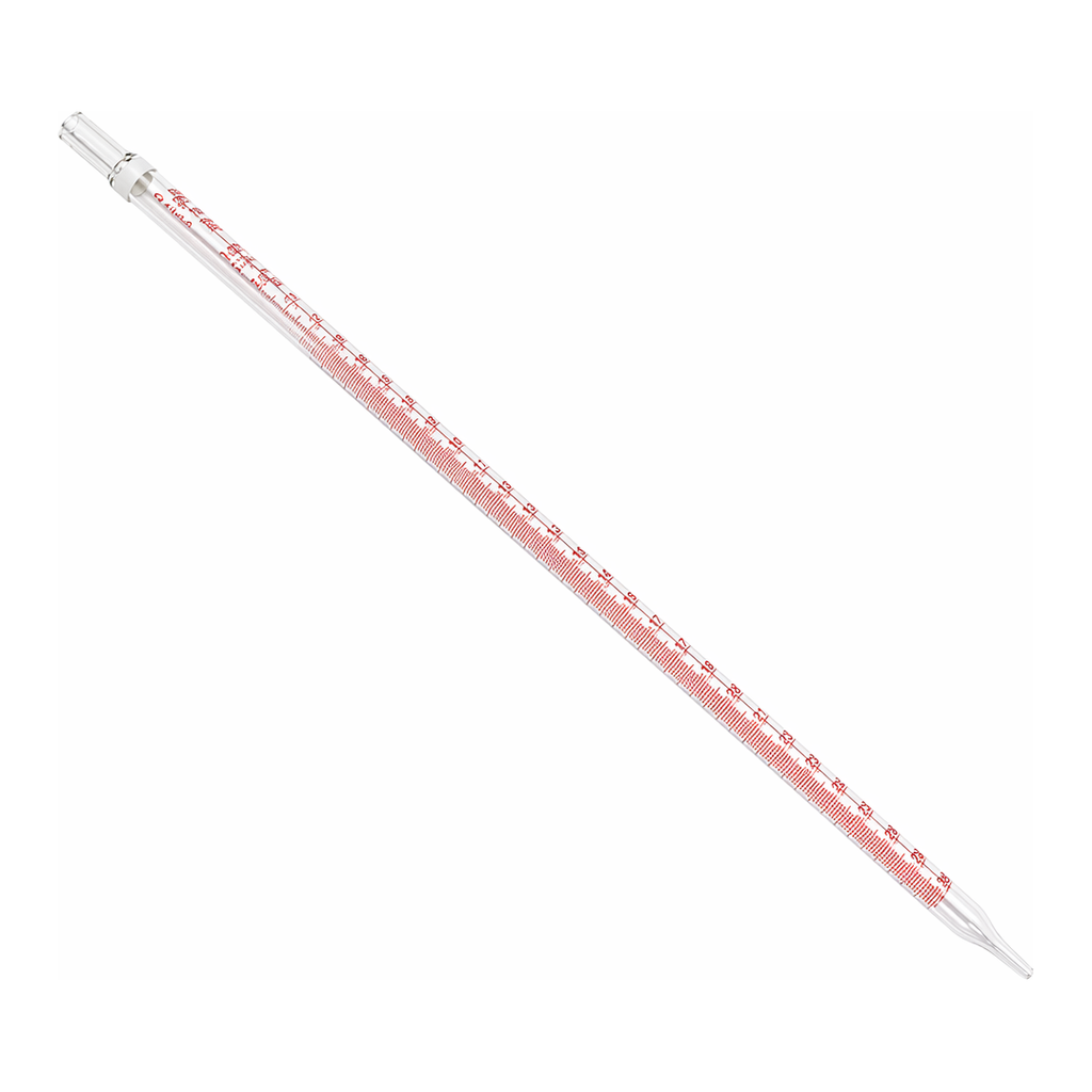 PYREX® Reusable Glass Measuring Pipets, Color-coded, with Colored Markings, To Deliver