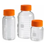 PYREX® Round Wide Mouth Media Storage Bottles, with GLS 80 Screw Cap