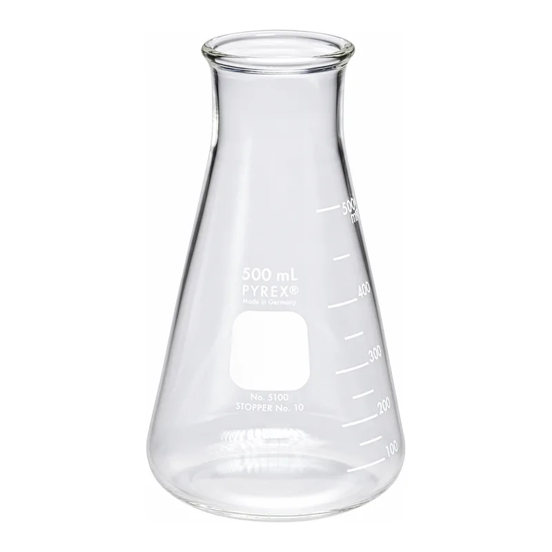 PYREX® Wide Mouth Erlenmeyer Flask with Heavy Duty Rim, Graduated