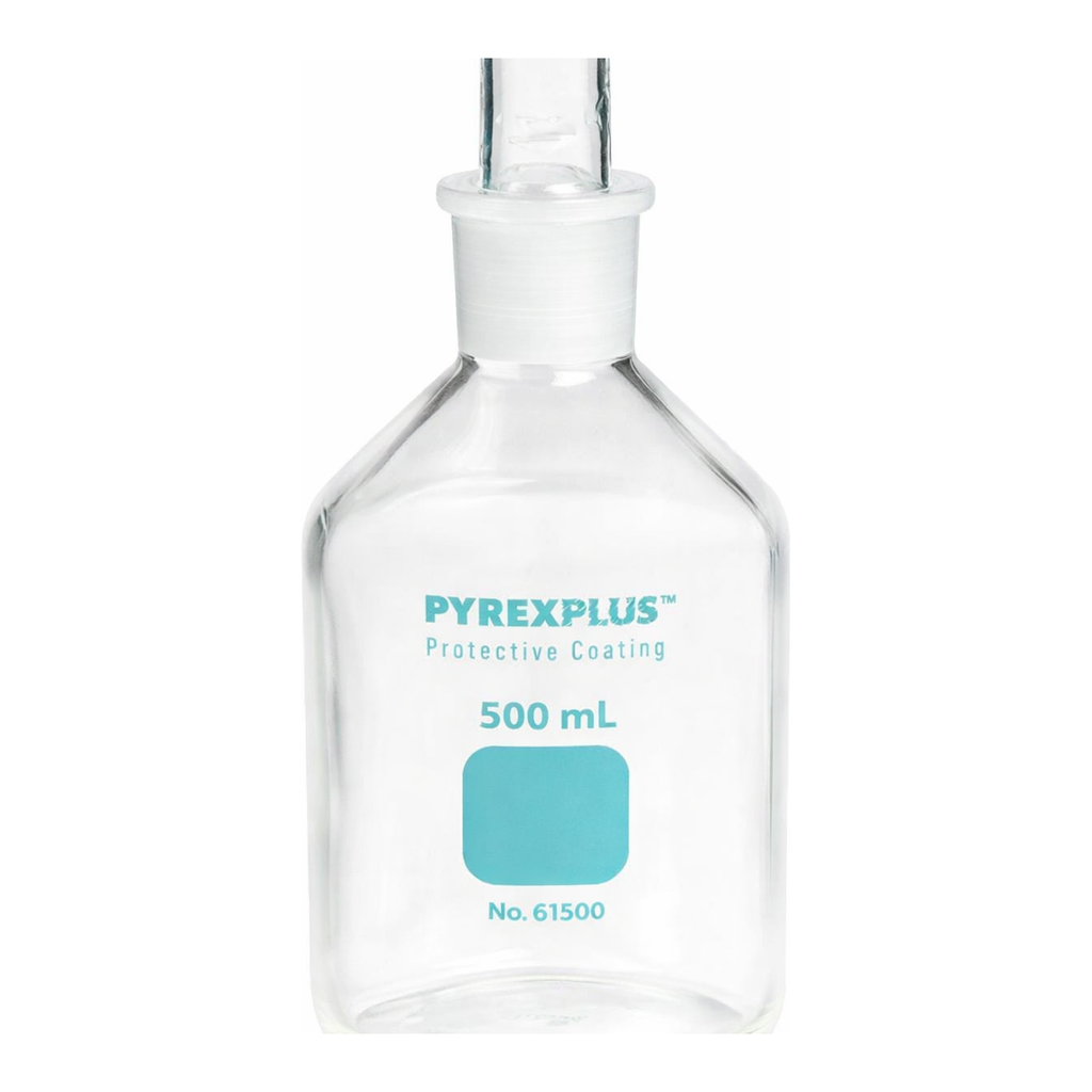 PYREXPLUS® Narrow Mouth Reagent Storage Bottles with Standard Taper Stopper
