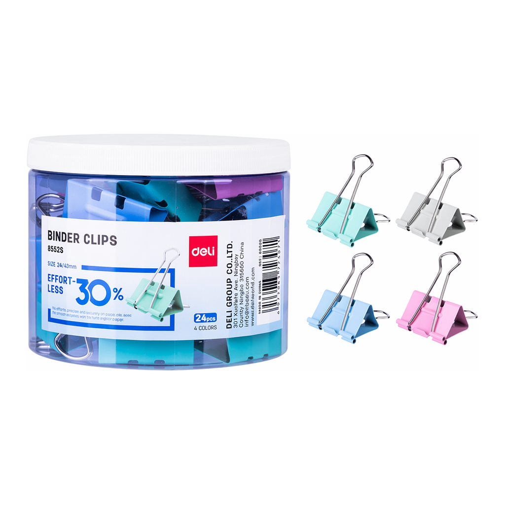 OFFICENEX 재고문의
델리 이지 더블클립 혼합 E8552S 41mm 24개(41*75)