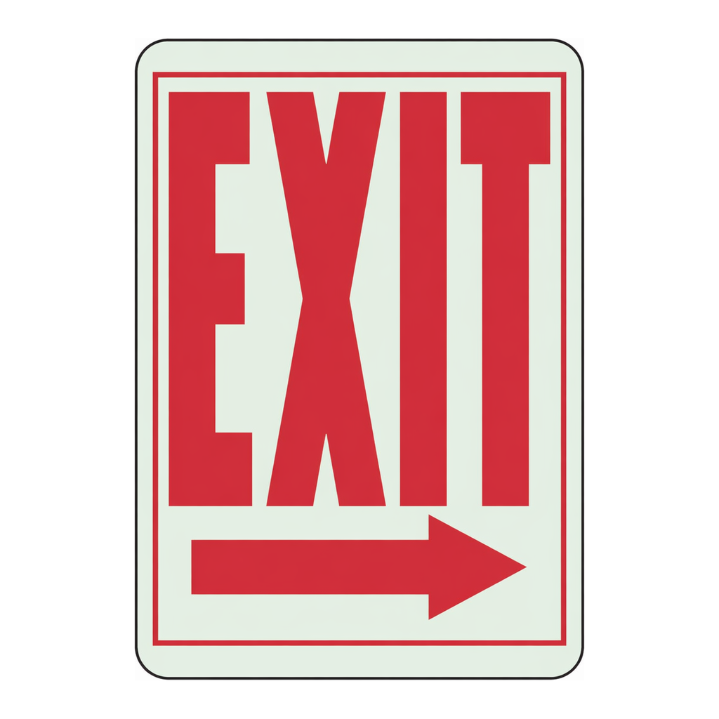 Brady Exit sign