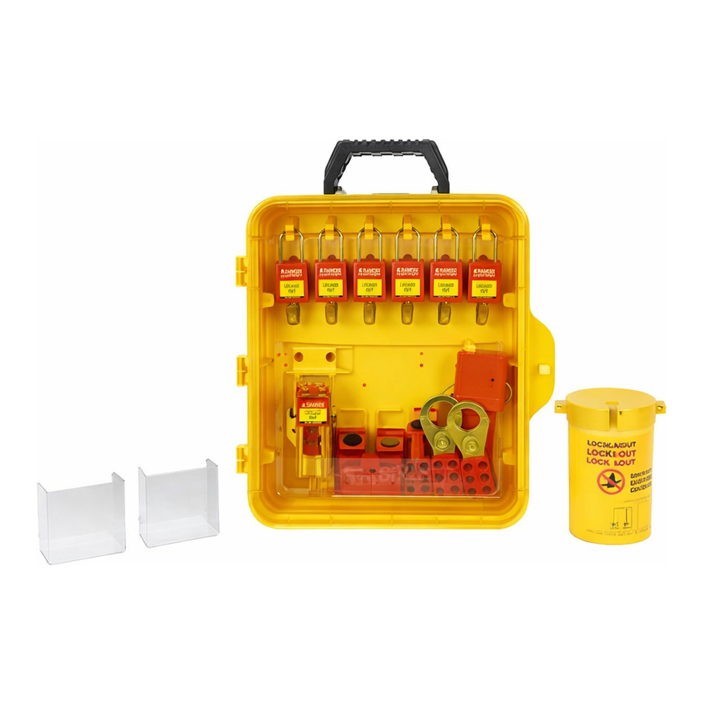 Brady Electrical Lockout Station with Nylon Safety Lockout Padlocks