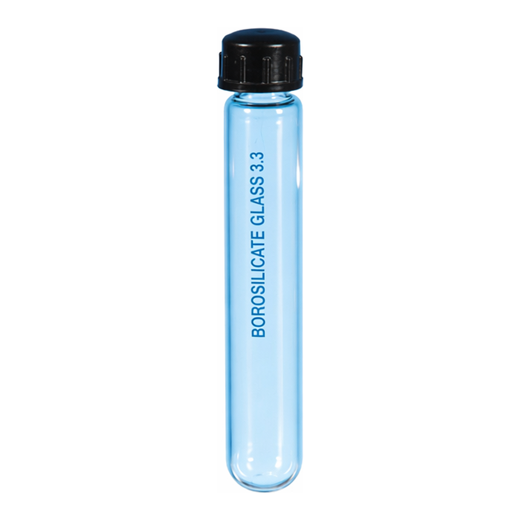 Supertek Culture Tube, Media, Round Bottom, With Screw Cap