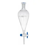 Supertek Separating Funnel, Squibb Shape, Plain, With Polythene Stopper