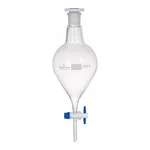 Supertek Separating Funnel, Globe Shape, Plain, With Polythene Stopper