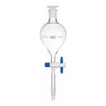 Supertek Separating Funnel, Globe Shape, Plain, With Stem Inside Cone