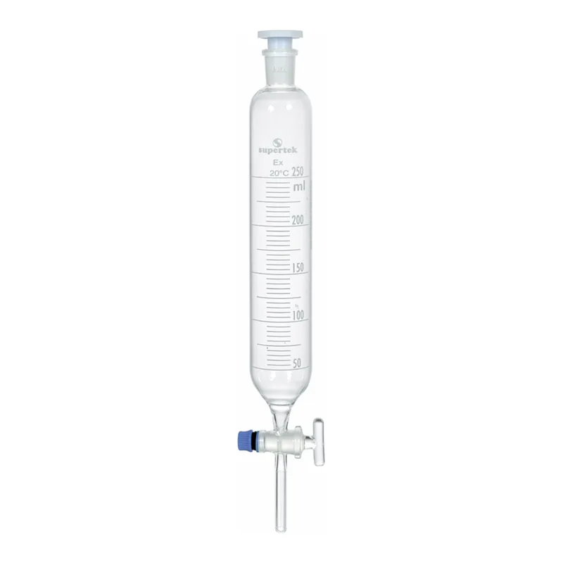 Supertek Dropping Funnel, Cylindrical, Graduated, With Polypropylene Stopper