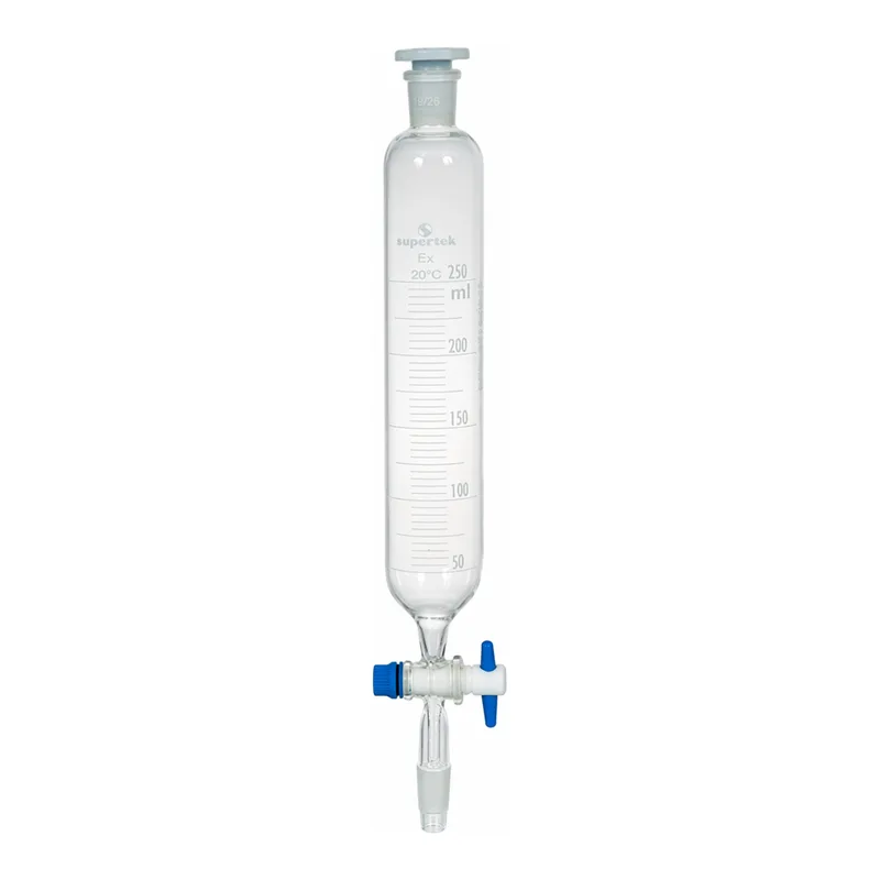 Supertek Dropping Funnel, Cylindrical, Graduated, With Stem Inside Cone
