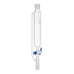 Supertek Pressure Equalizing Funnel, Cylinderical, With Socket, Glass Stopcock And Stem