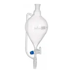 Supertek Pressure Equalising Funnel, Pear Shape, With Socket, Glass Stopcock And Stem