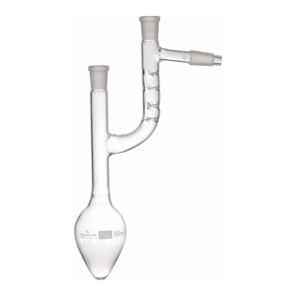 Supertek Flask, Pear Shape, Claisen-Vigreux