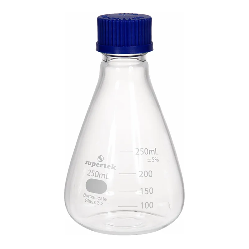 Supertek Flask, Conical (Erlenmeyer), With Screw Cap