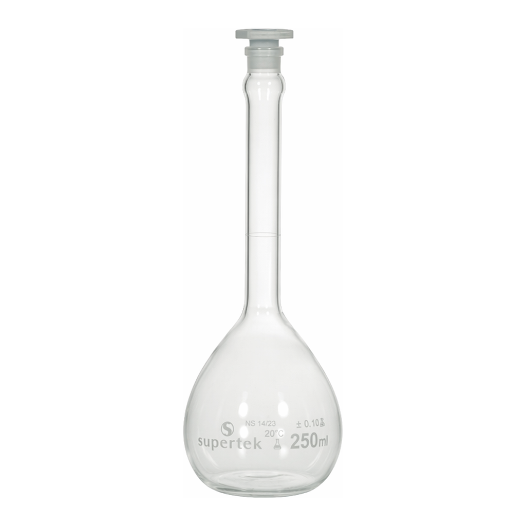 Supertek Flask, Volumetric, With Polypropylene Stopper Class A (ASTM)