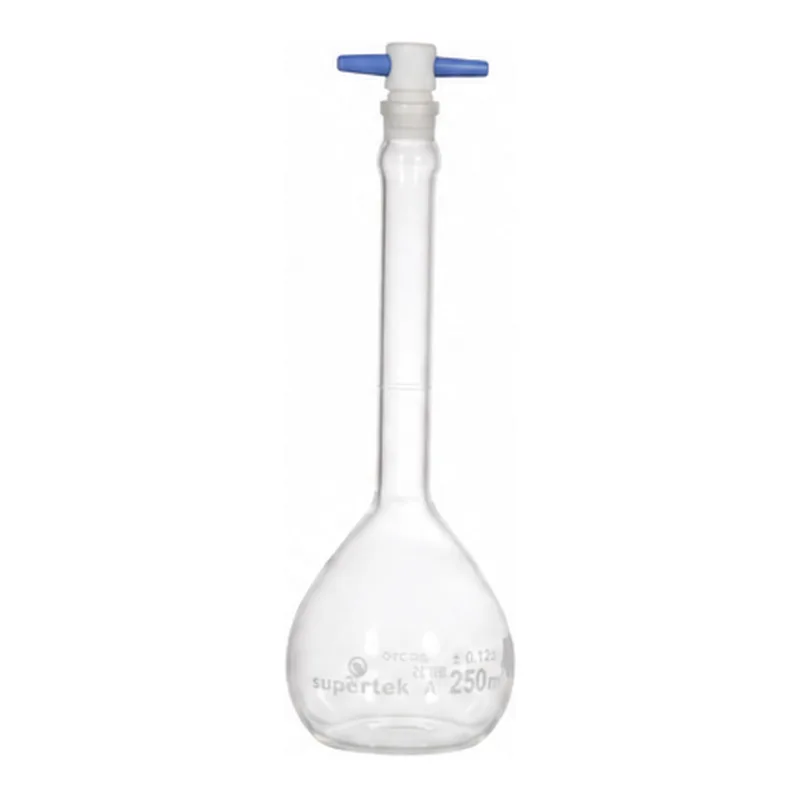 Supertek Flask, Volumetric, With PTFE Stopper, Class A (ASTM)