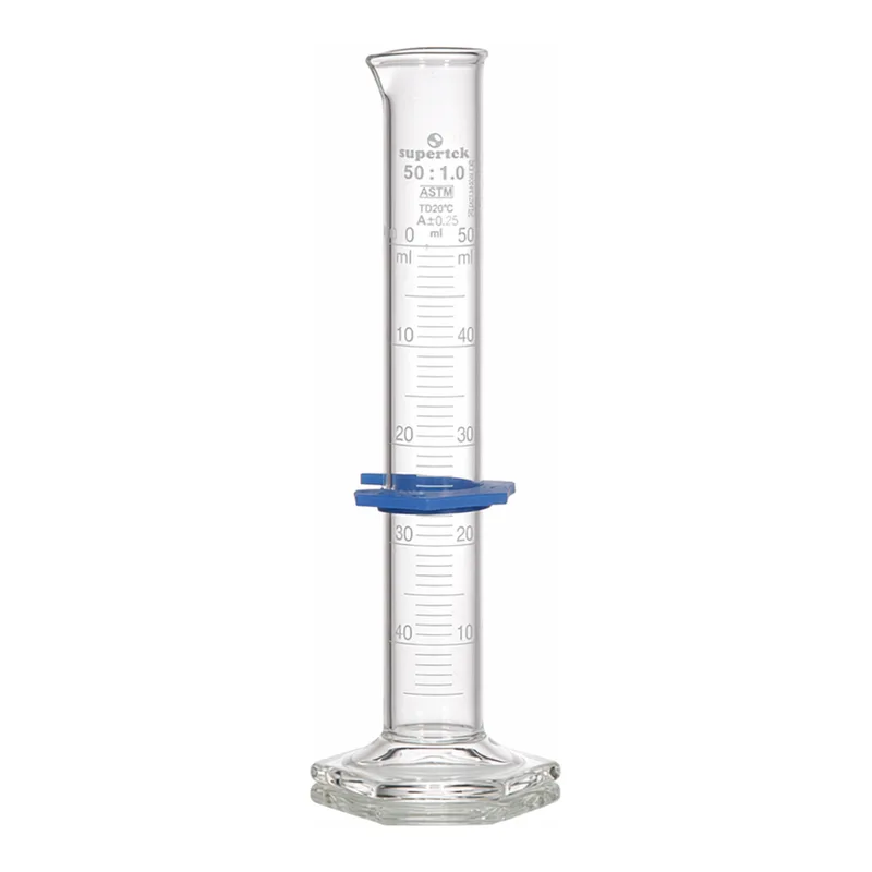 Supertek Measuring Cylinder Graduated, Hex Base, TC Class A (ASTM)