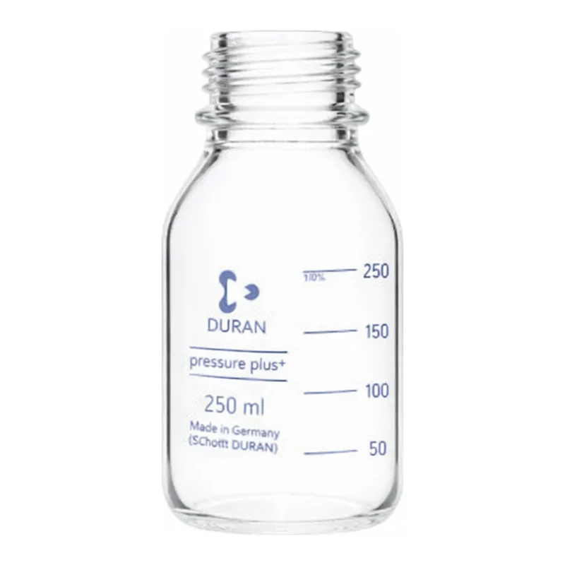 Thermo Fisher Scientific DURAN Laboratory Bottle Pressure Plus+ with DIN Thread, GL 45, 250mL; Clear