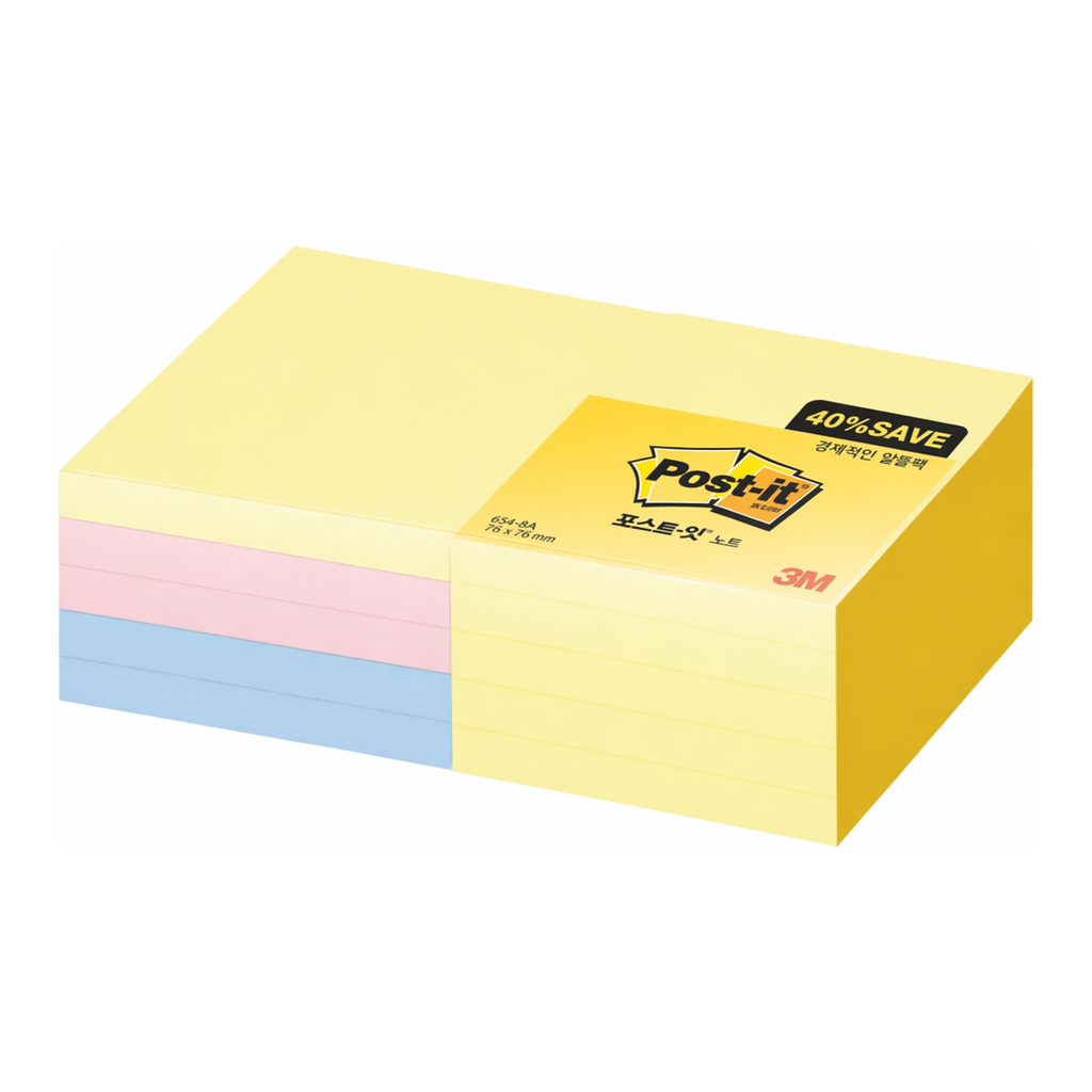 OFFICENEX 3M 포스트잇 알뜰팩 654-10 멀티