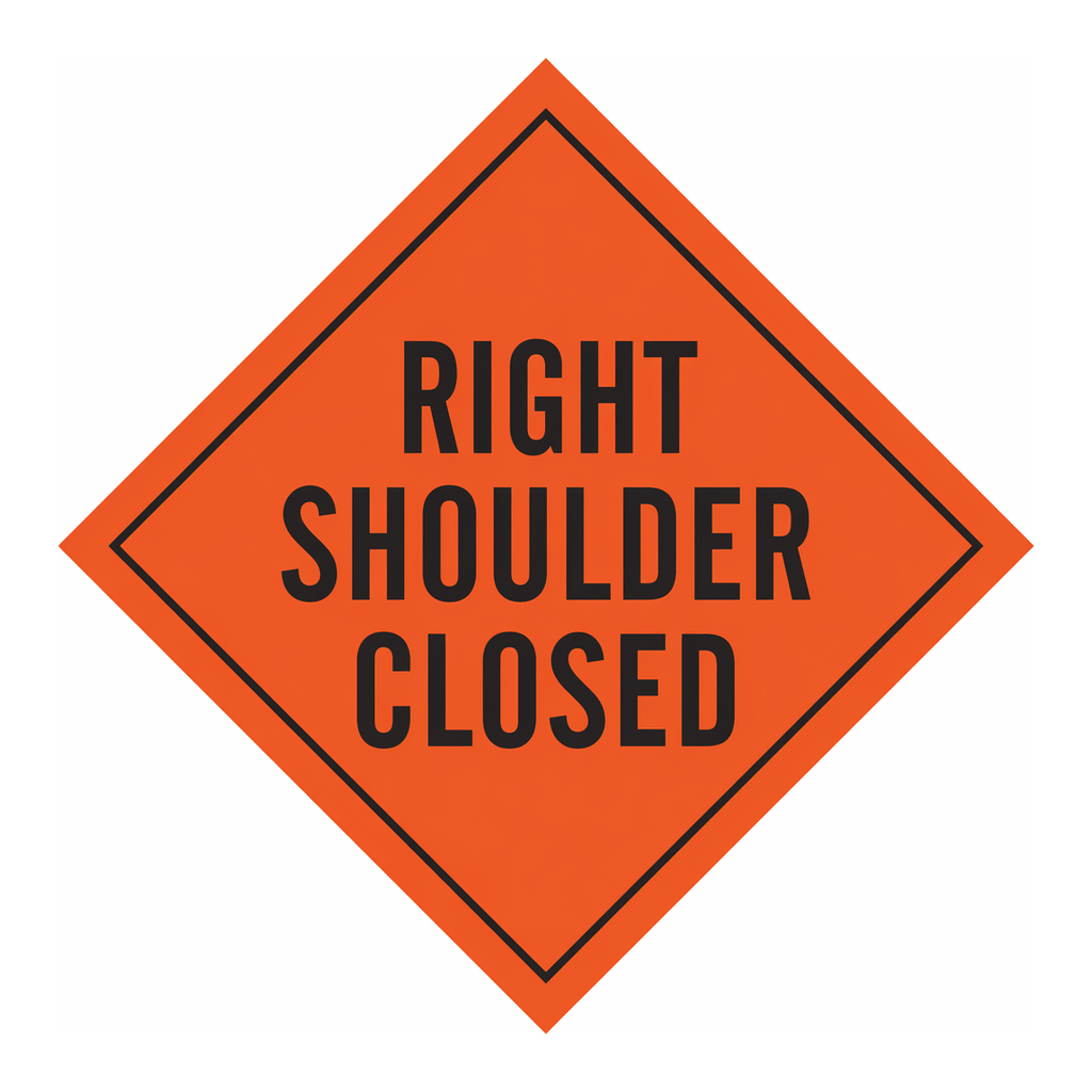 Brady Right Shoulder Closed Sign